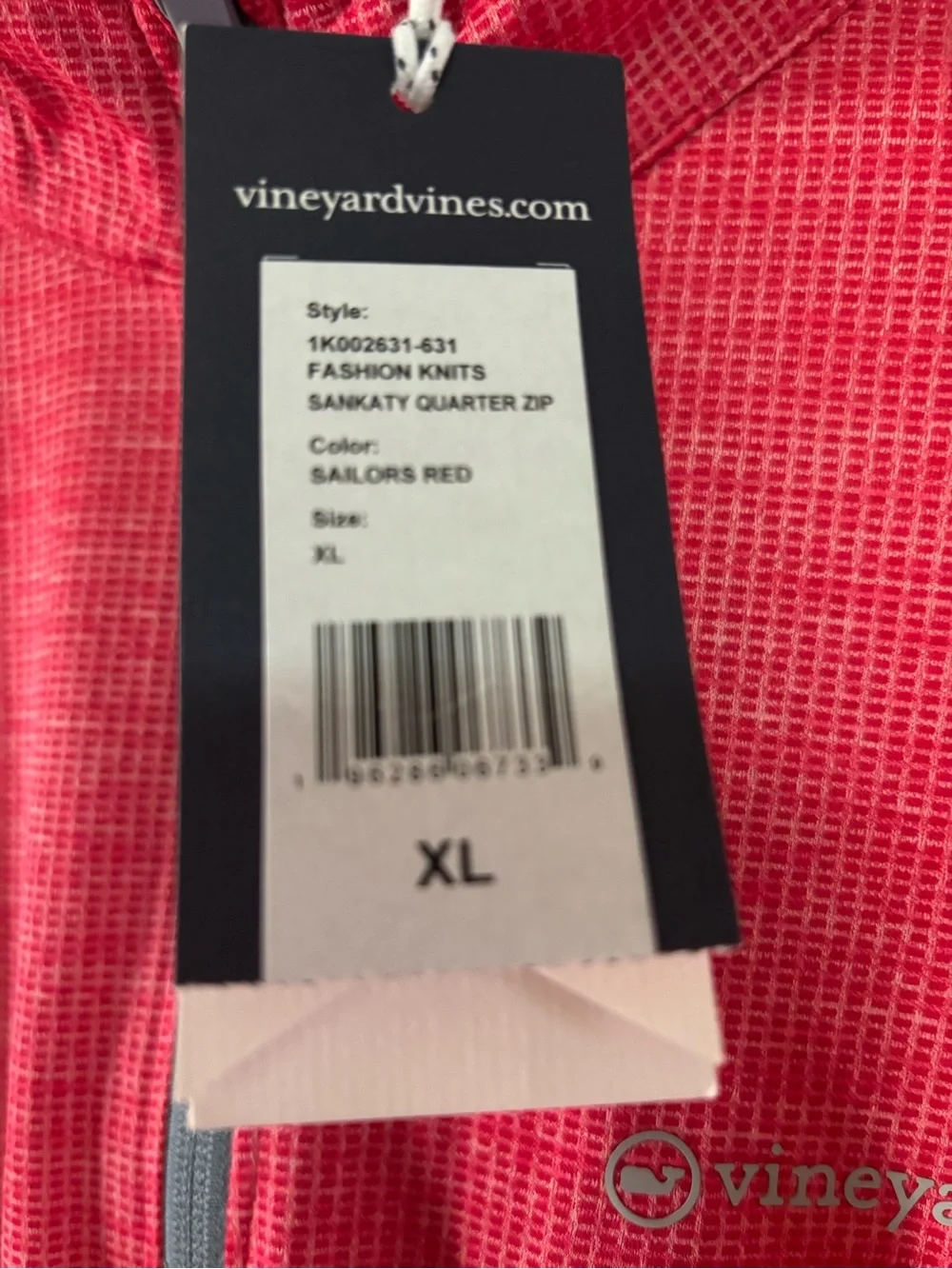 Vineyard Vines Men’s Quarter-Zip Pullover sankaty sailors red orig$165